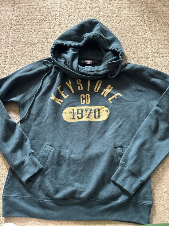 Outfitter Trading Co Tops - Keystone Co 1970 Teal Pullover Hoodie